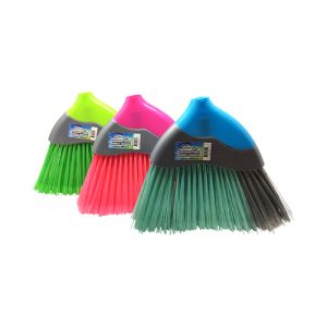 Medium Angle Broom with 4' Handle - Assorted Cool Colors