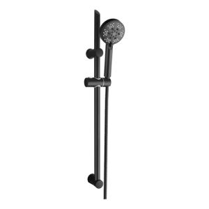 5 Function Massage Handheld Showerhead in Matte Black - Includes Accessories: Matte Black Grab Bar 1