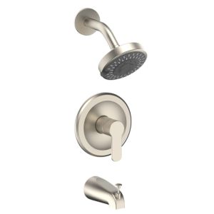 Single Handle Tub and Shower Faucets, Brushed Nickel