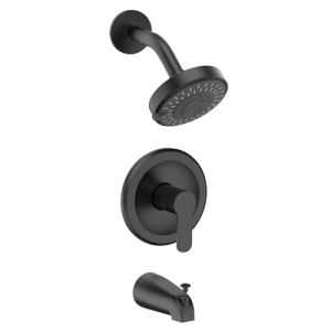Single Handle Tub and Shower Faucets, Matte Black