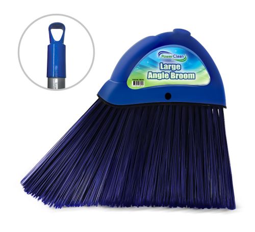 Large Angle Broom with 4' Handle - Blue Color