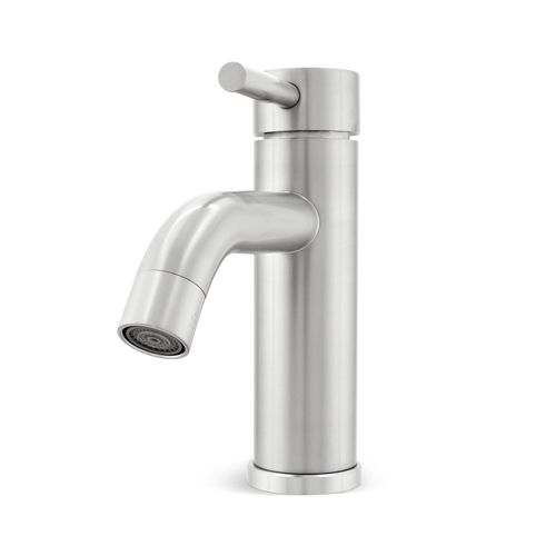 Single Handle Basin Bathroom Faucet, Stainless Steel, 1.2 GPM