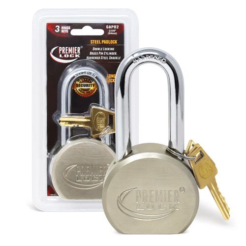 8 Pks Heavy Duty Long Shackle Metal Padlocks Gold Brass 32mm 1.25 Locks 3  Keys 