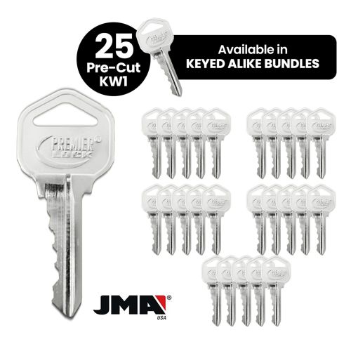 Pre-Cut KW1 Keys, Pack of 25