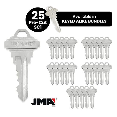 Pre-Cut SC1 Keys, Pack of 25