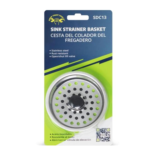 Stainless Steel Sink Strainer Basket W/Adjustable Post